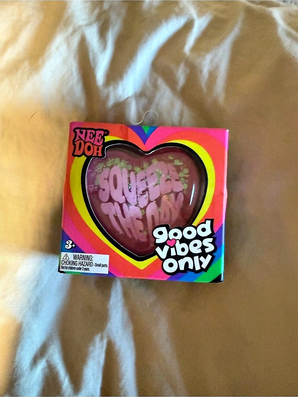 NeeDoh Good Vibes Only NeeDoh Fidget Toy in Pink & Multicolor NWT